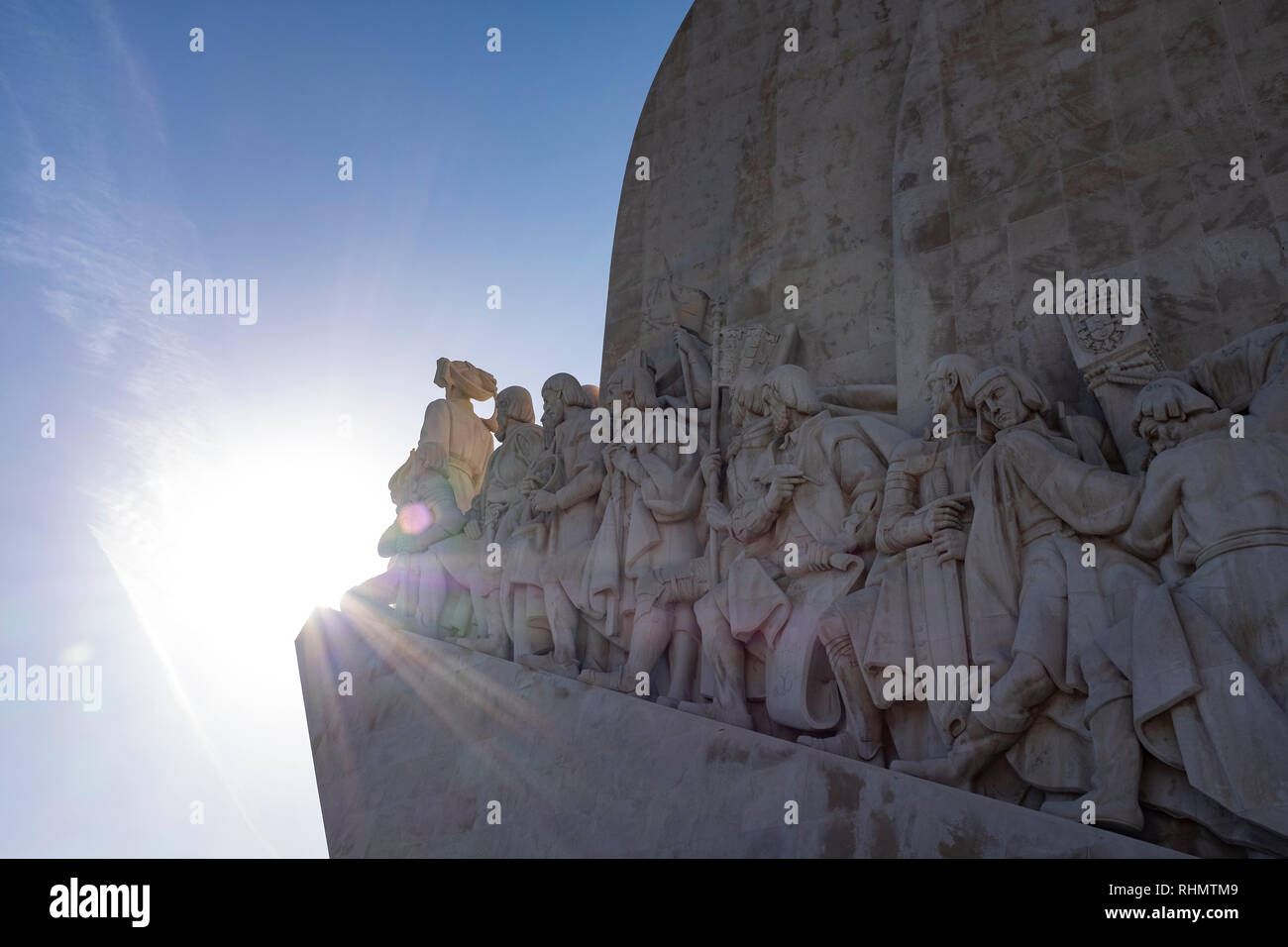 MONUMENT OF THE DISCOVERIES STATUE PADRAO DOS DESCOBRIMENTOS JOSE ANGELO COTTINELLI TELMO - LISBON Stock Photo