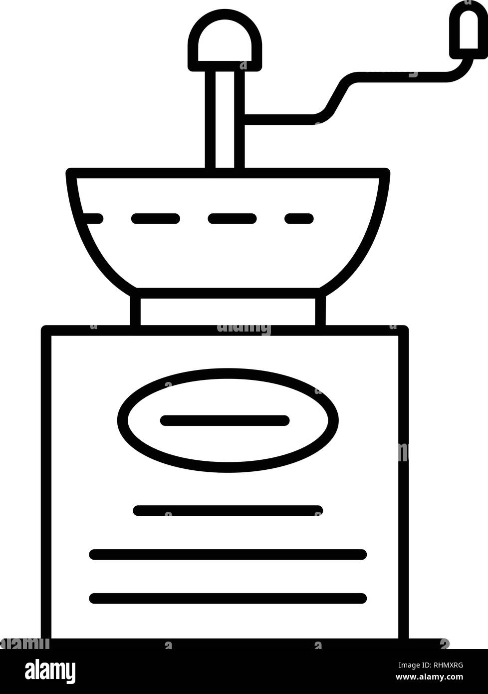 Manual coffee grinder icon, outline style Stock Vector Image &amp; Art - Alamy