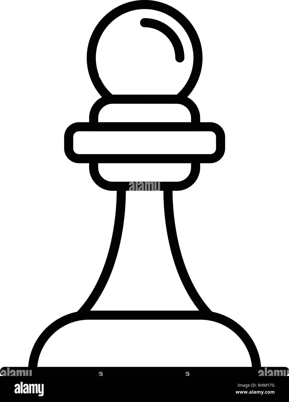 Chess pawn outline icon. linear style sign for mobile concept and