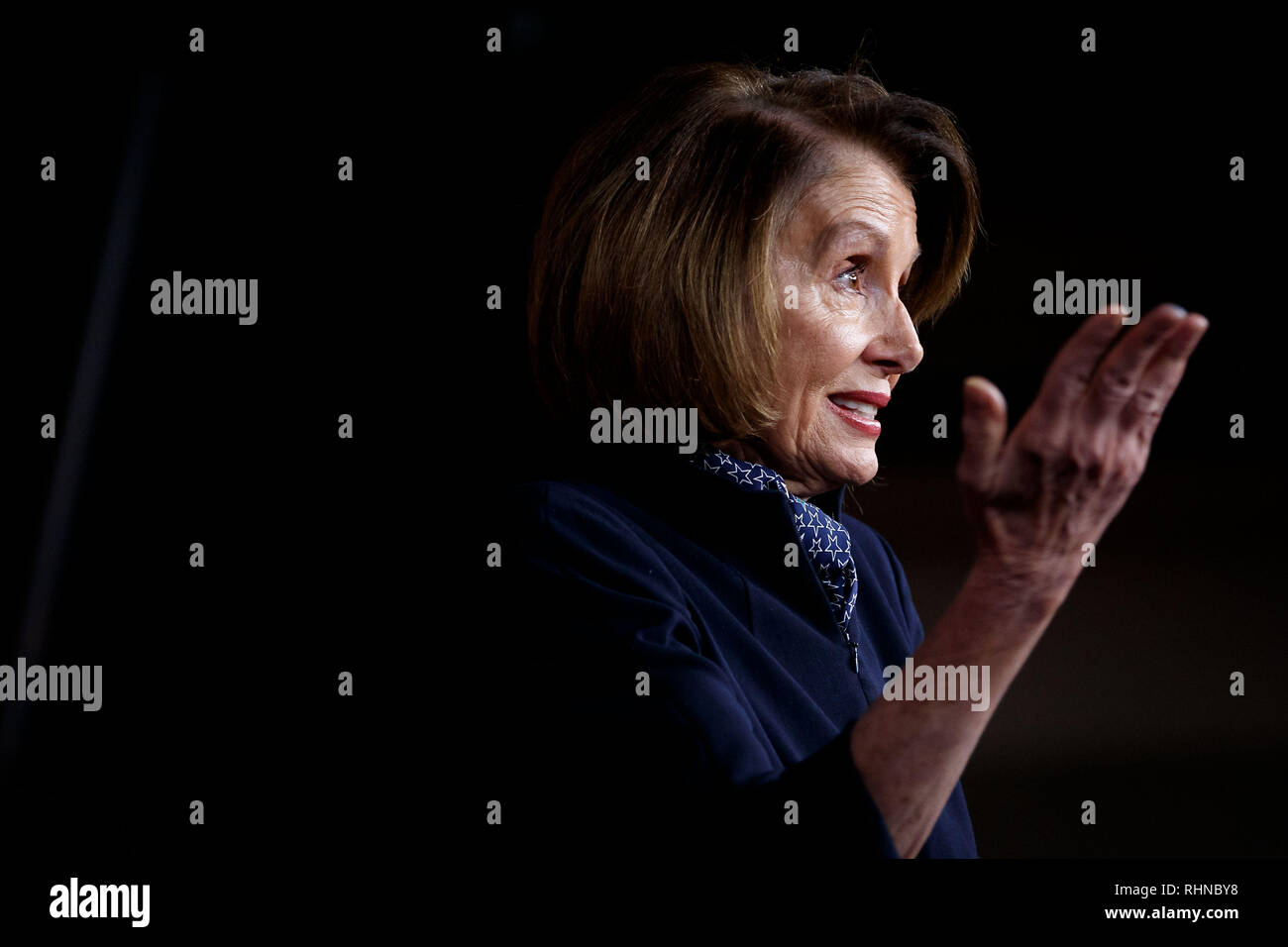 Beijing, China. 13th Dec, 2018. This file photo taken on Dec. 13, 2018 shows Nancy Pelosi speaking during a press conference on Capitol Hill in Washington, DC, the United States. Credit: Ting Shen/Xinhua/Alamy Live News Stock Photo