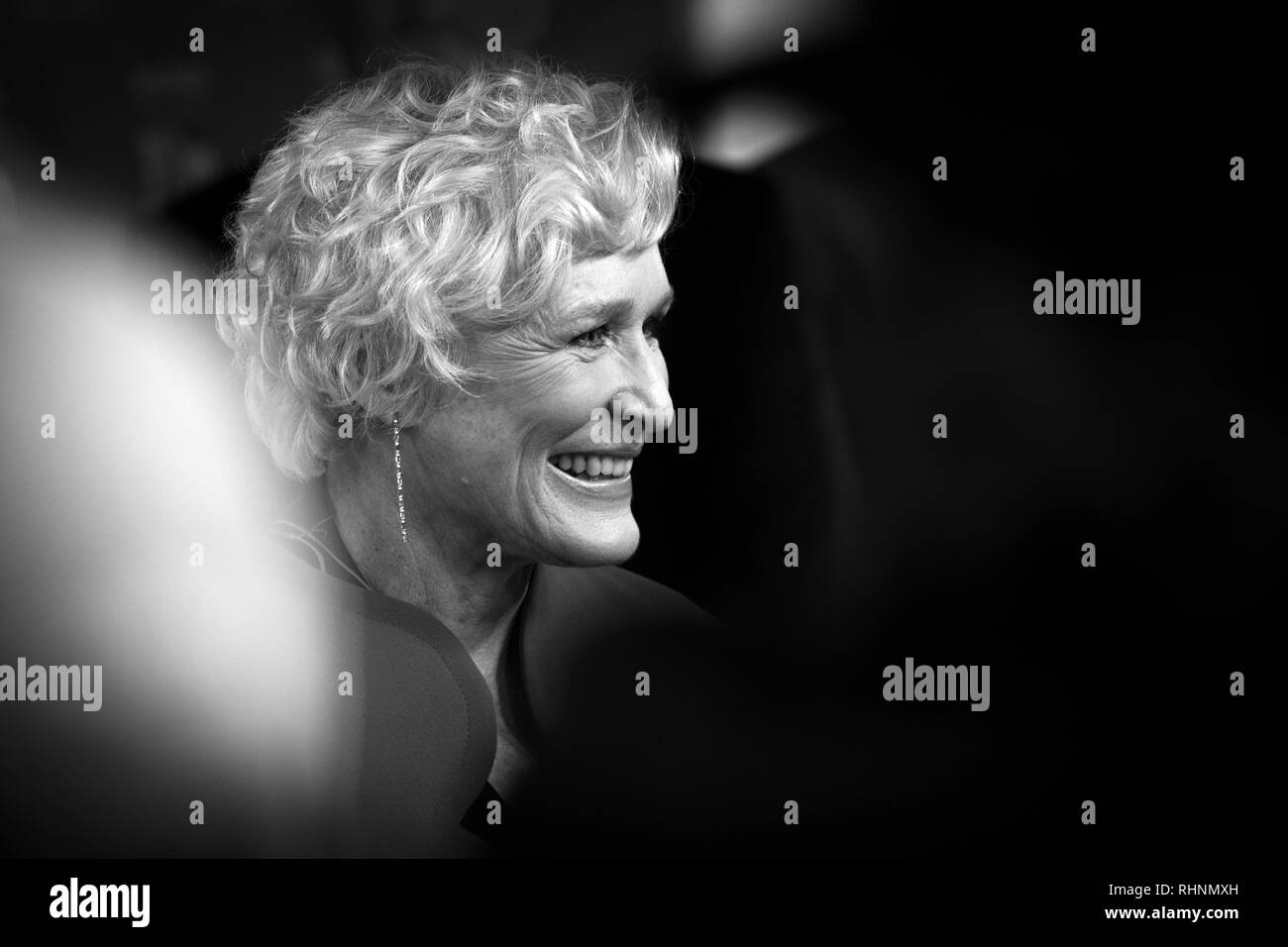 Santa Barbara, California, USA. 3rd Feb, 2019. GLENN CLOSE arrives at the Arlington Theater to receive the Maltin Modern Master Award. The award honors an individual who has enriched our culture through accomplishments in the motion picture industry. Credit: Erick Madrid/ZUMA Wire/Alamy Live News Stock Photo