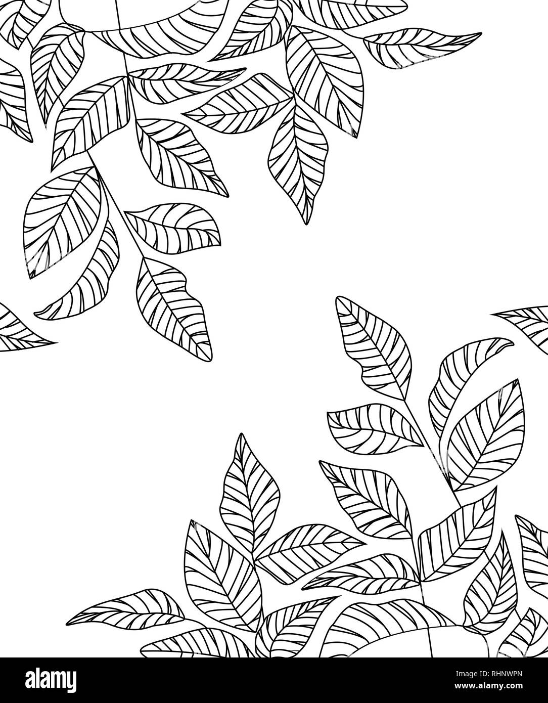 Natural background with leaves Stock Vector