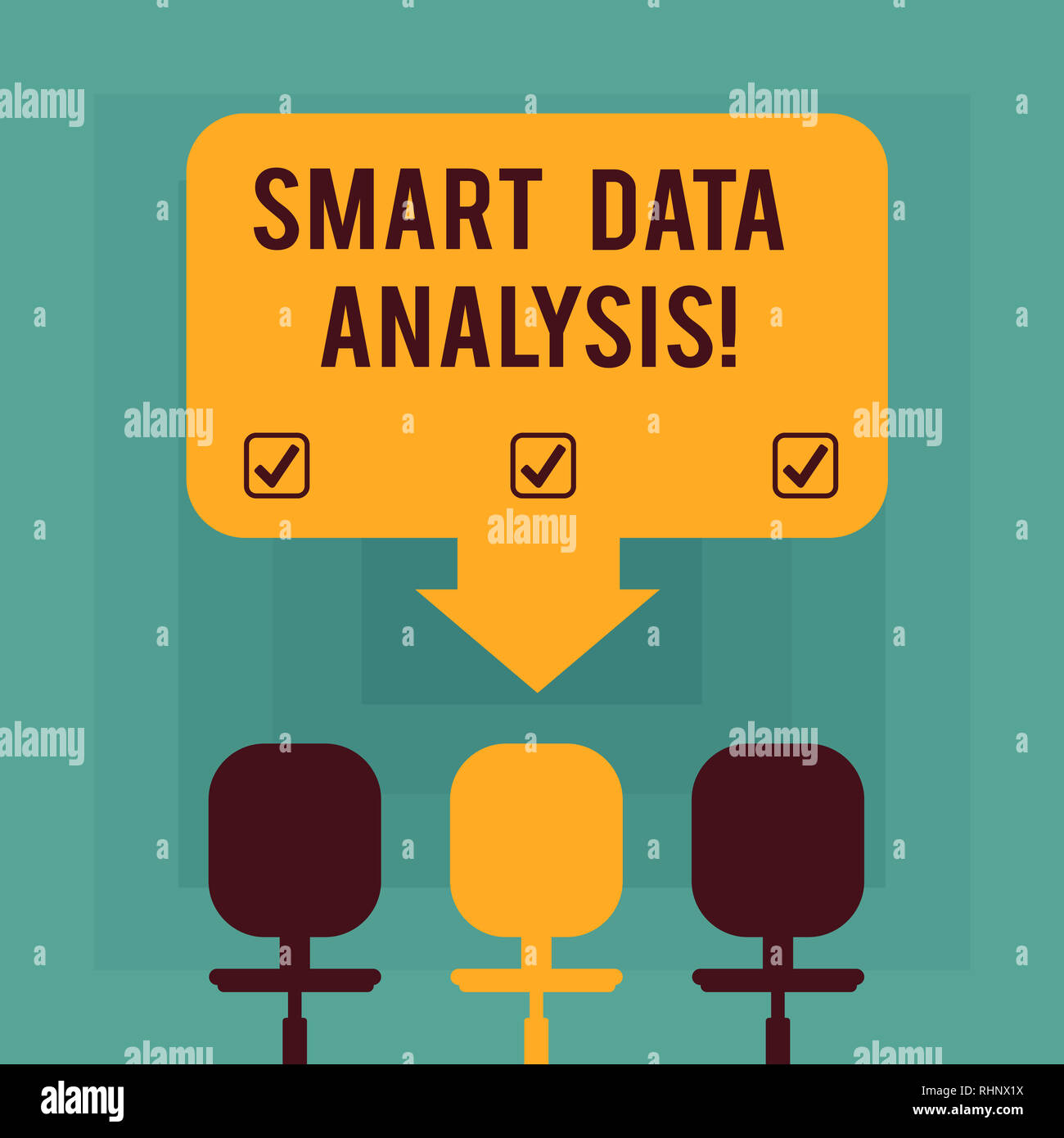 Conceptual hand writing showing Smart Data Analysis. Business photo text collecting and analyzing infos to make better decisions Space Color Arrow Poi Stock Photo