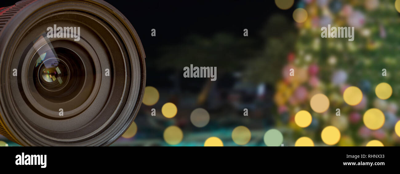 Professional Camera Lens with blur background effect Stock Photo - Alamy