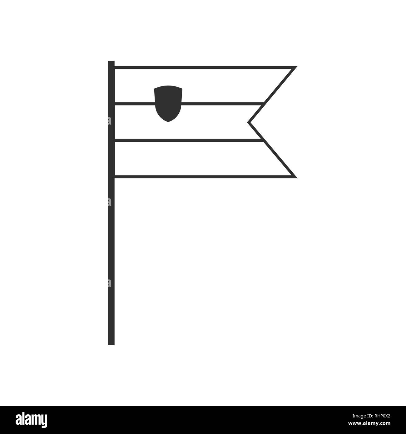 Slovenia flag icon in black outline flat design. Independence day or ...