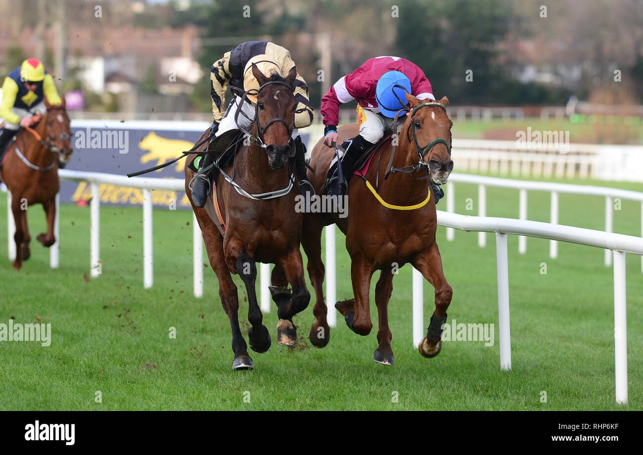 Bellshill ridden by Ruby Walsh (left) beats Road to Respect and Sean Flanagan. Stock Photo