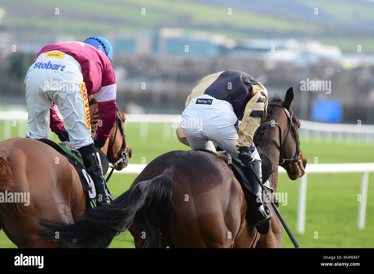 Bellshill ridden by Ruby Walsh (left) beats Road to Respect and Sean Flanagan. Stock Photo