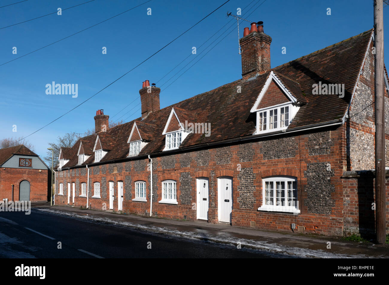 Cottages, Malborough Street, Andover, Hampshire, England, United Kingdom Stock Photo
