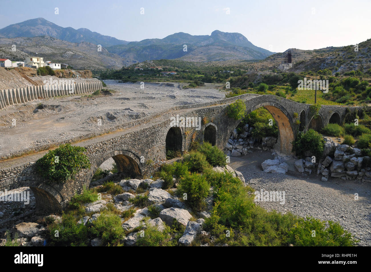 Albania, Shkodra, Europe. The Mesi Bridge (Ura E Mesit) Across The Kiri ...