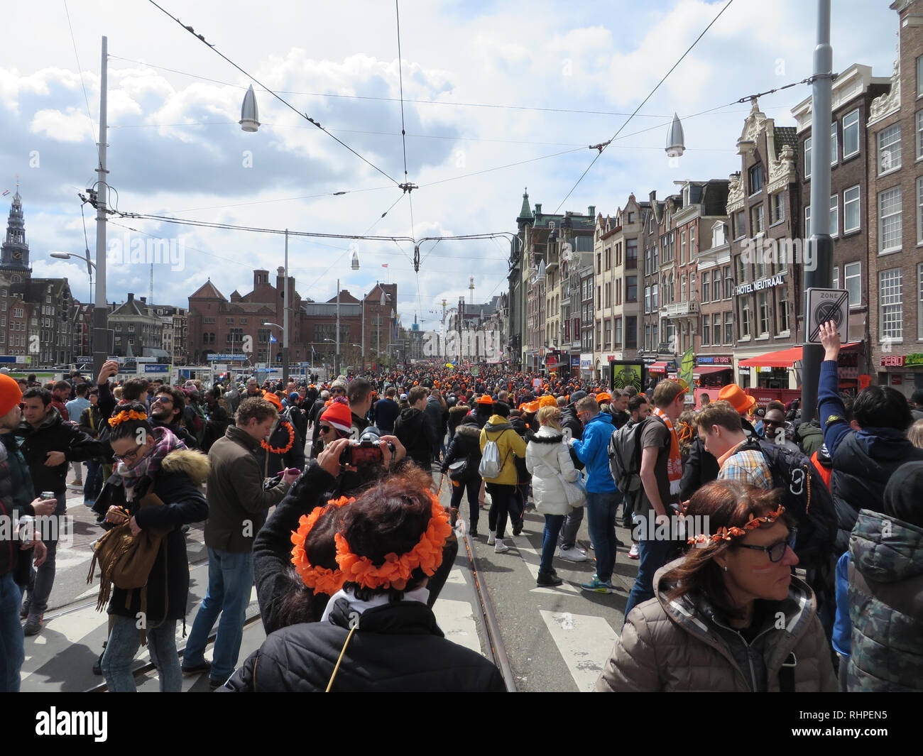 Festival crowd in the Netherlands Stock Photo
