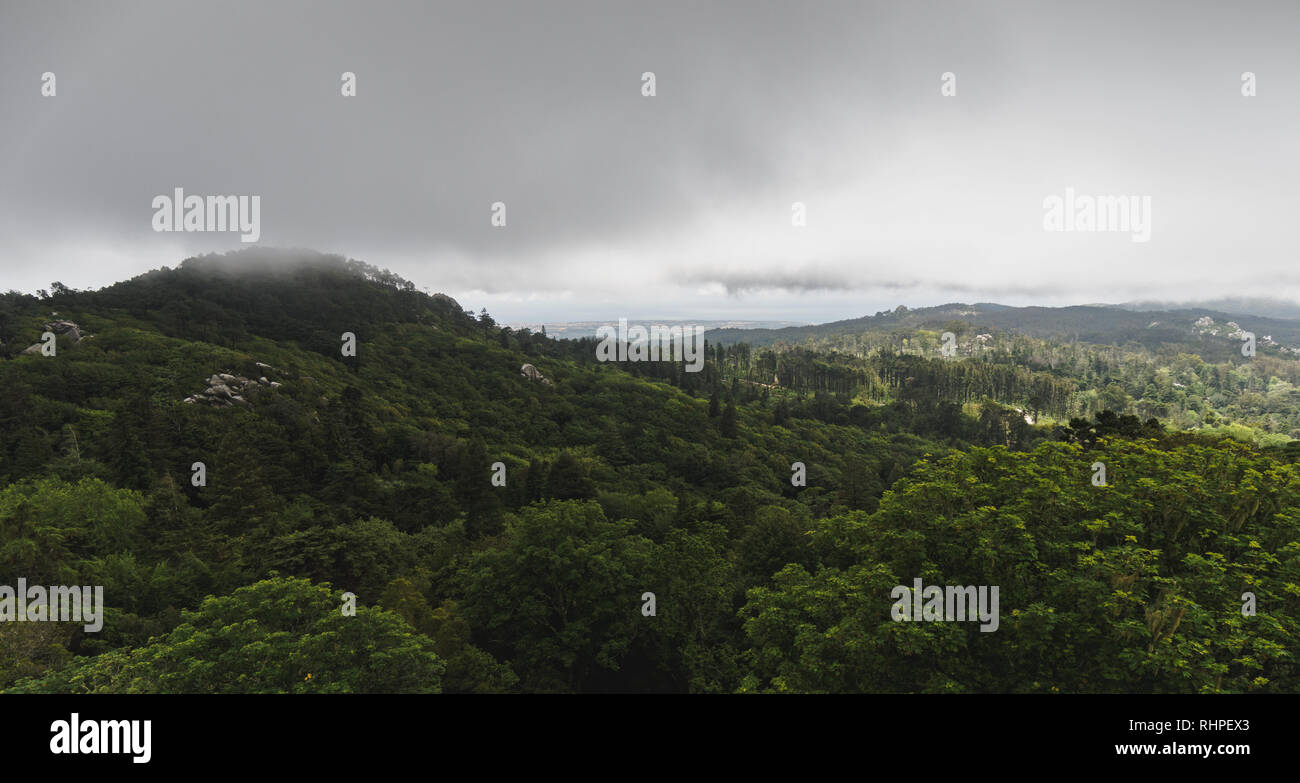 Sintra Mountains at the Sintra-Cascais Natural Park in Sintra, Portugal Stock Photo