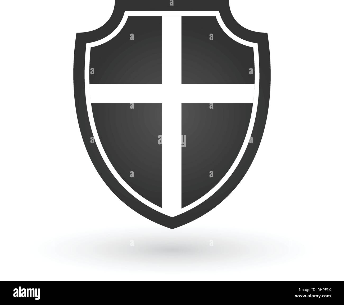 Vector crusaders shield, Vector illustration isolated on white Stock ...