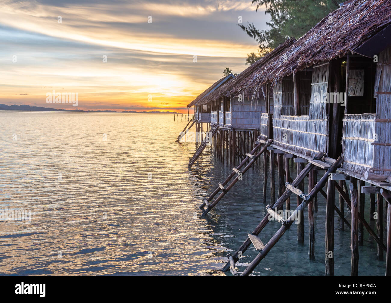 Kri Eco Resort on the Raja Ampat Islands Indonesia Stock Photo