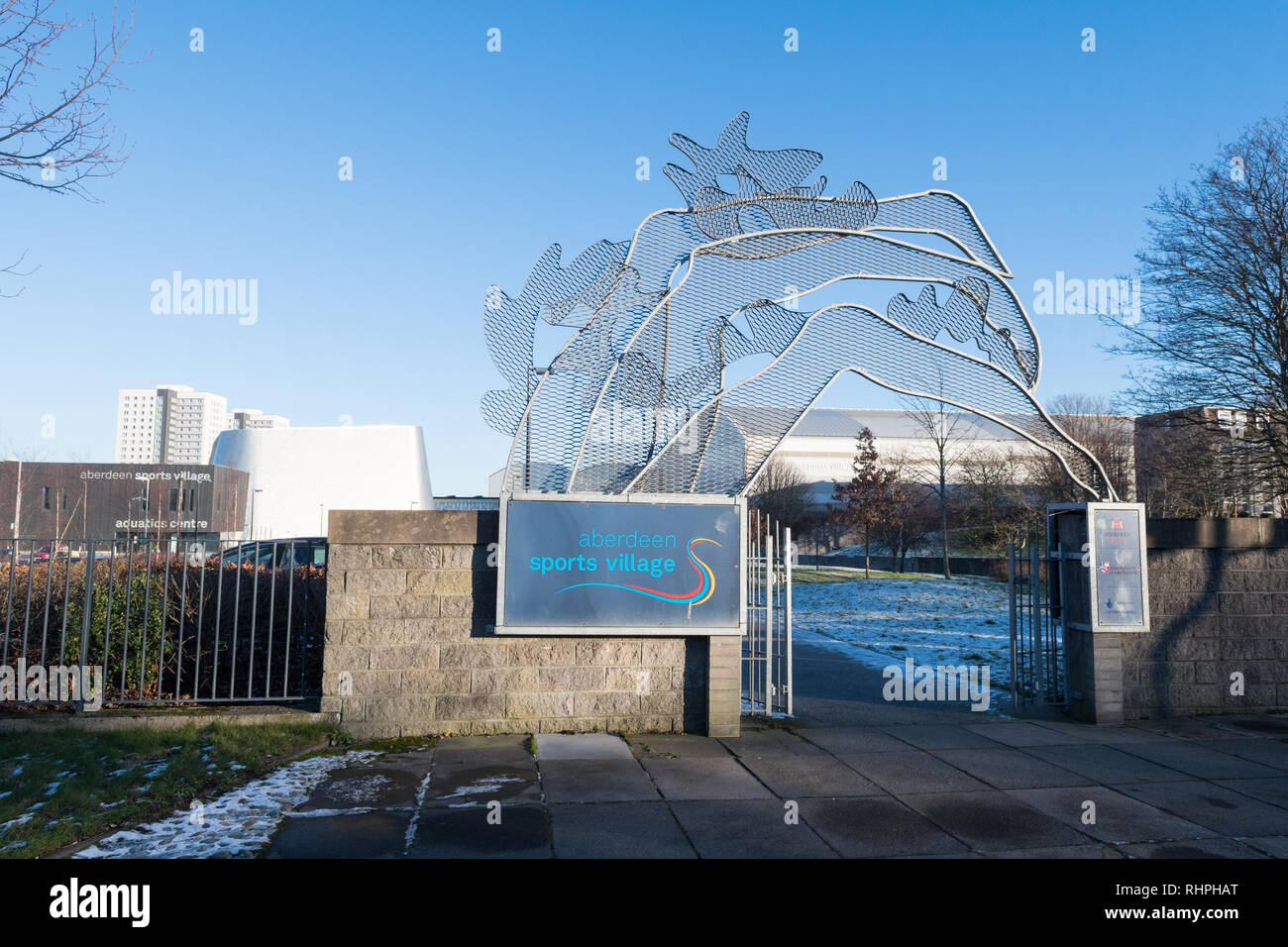 Aberdeen Sports Village and Aquatic Centre, Aberdeen, Scotland, UK Stock Photo