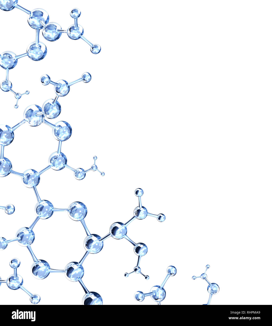 Models of abstract molecular structure. Isolated on white background ...