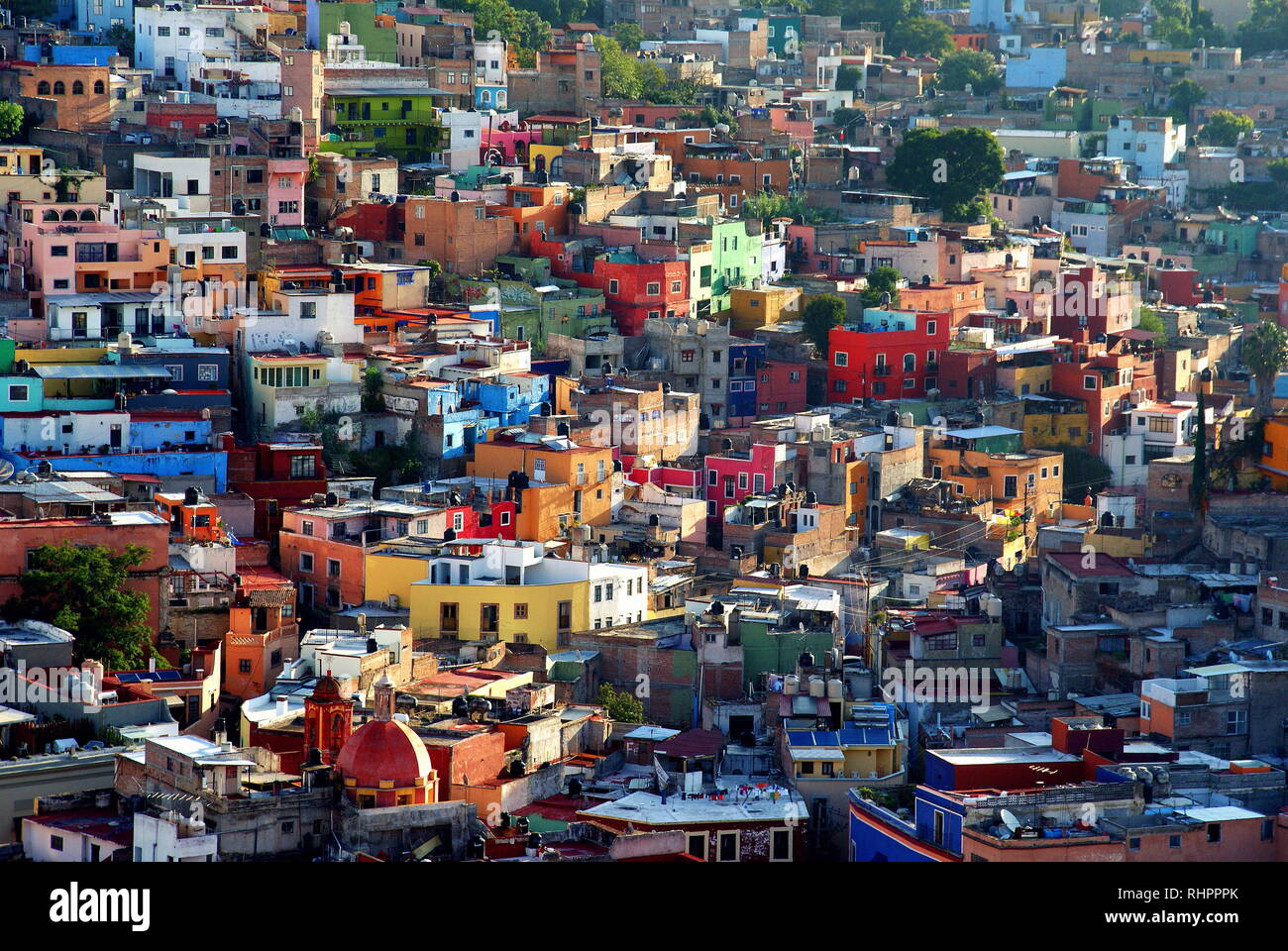 the colorful houses cityscape of Guanajuato, Mexico Stock Photo