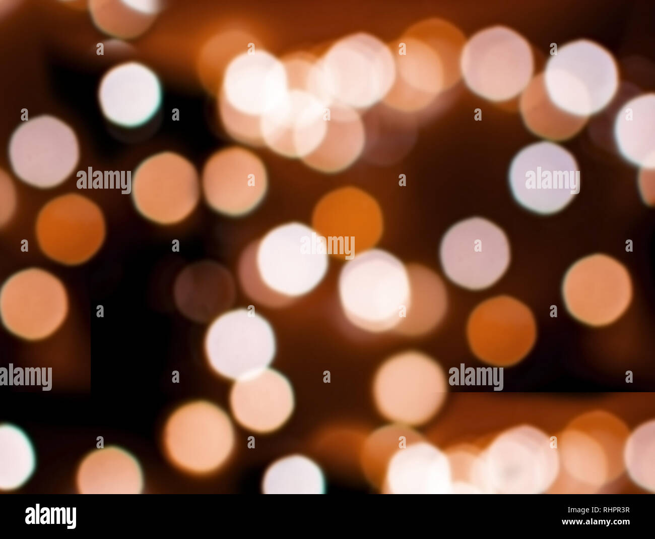Bokeh Lights Defocussed Burnt Orange Festive Winter Background Texture Stock Photo Alamy