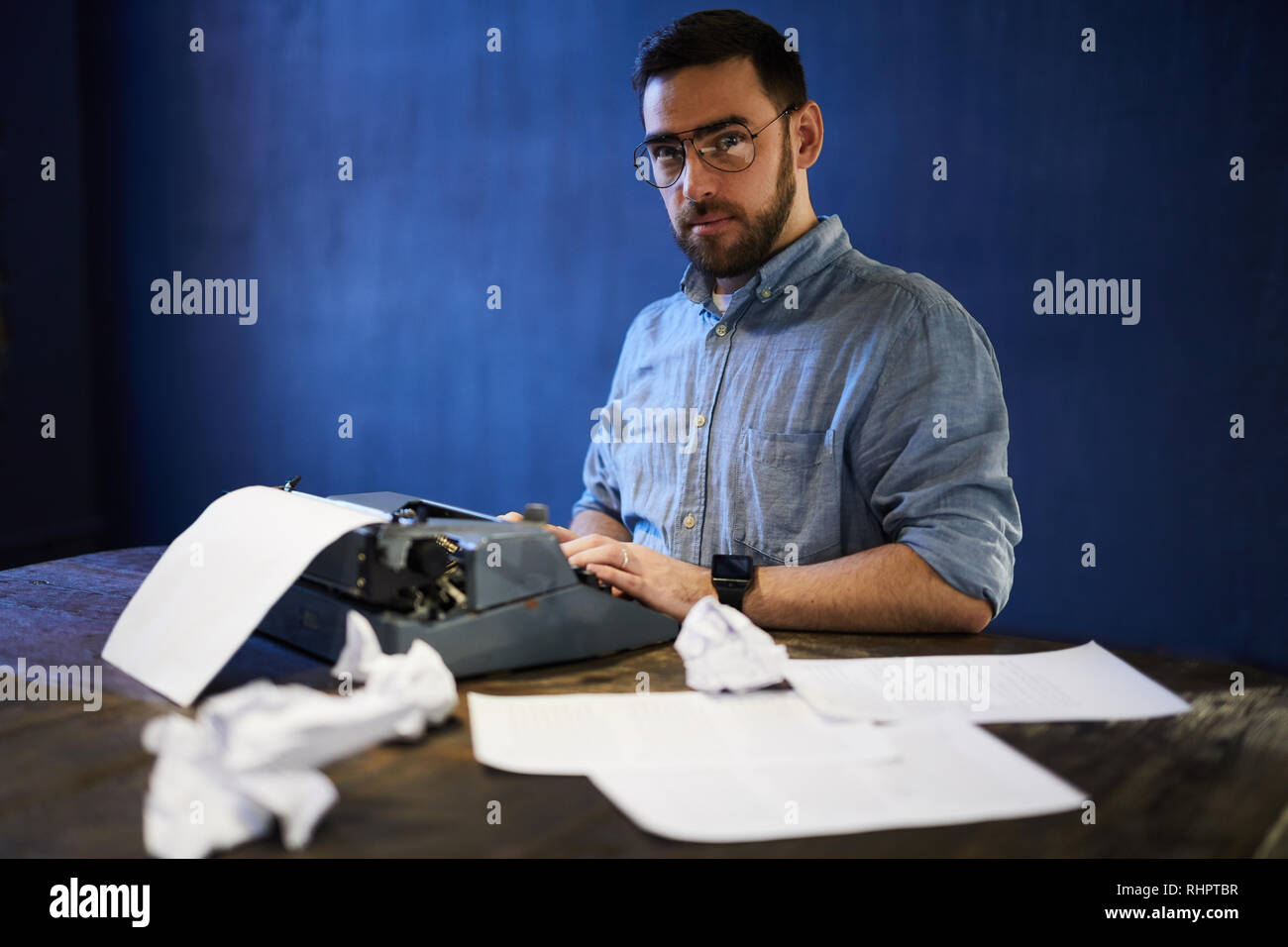 Writer at Work Stock Photo