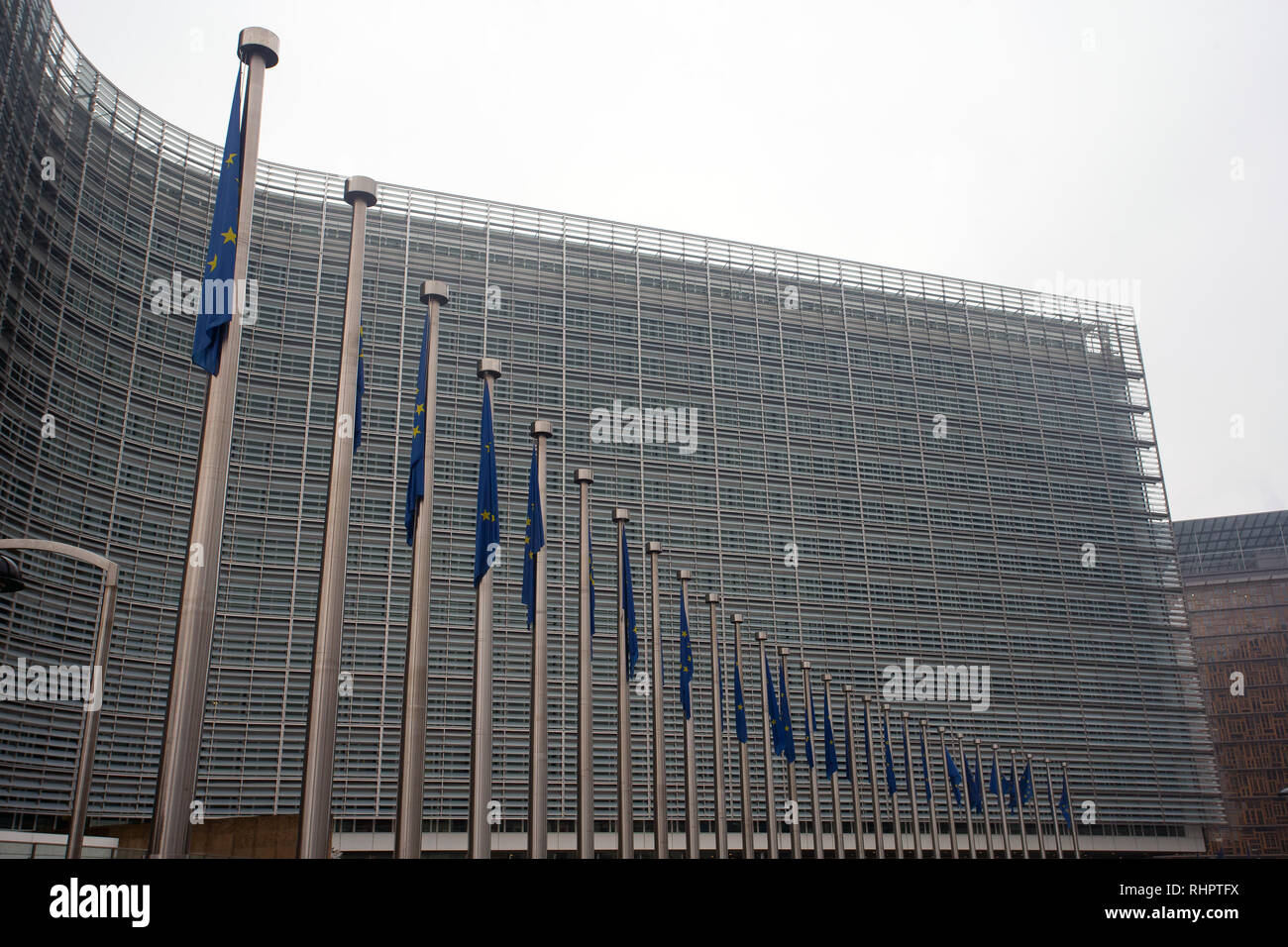 General View GV of the exterior of the HQ office of the European Commission in Brussels, Belgium, Europe Stock Photo