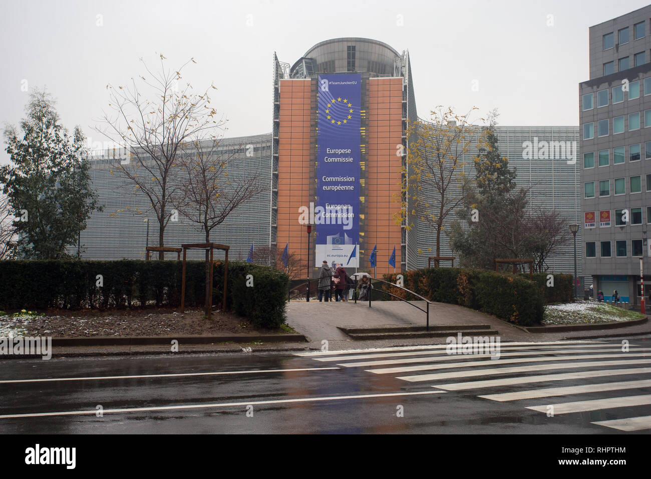 General View GV of the exterior of the HQ office of the European Commission in Brussels, Belgium, Europe Stock Photo