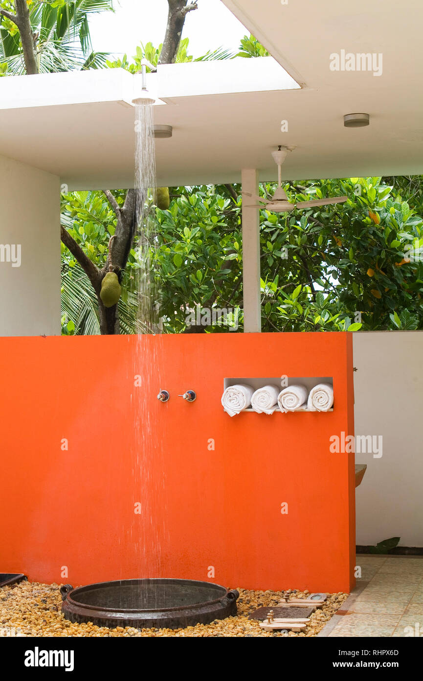 A bathroom at Trinity Hotel. An annex of Kerala’s oldest and most famous boutique hotel, the ...