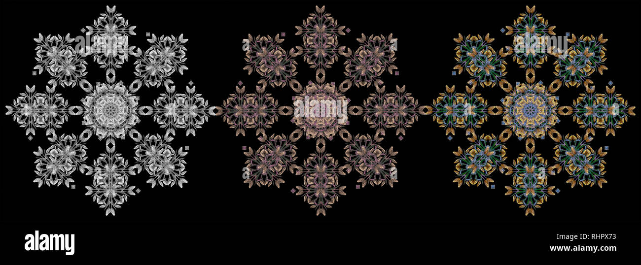 Fine Art Floral Decorative And Symmetrical Fractal Pastel