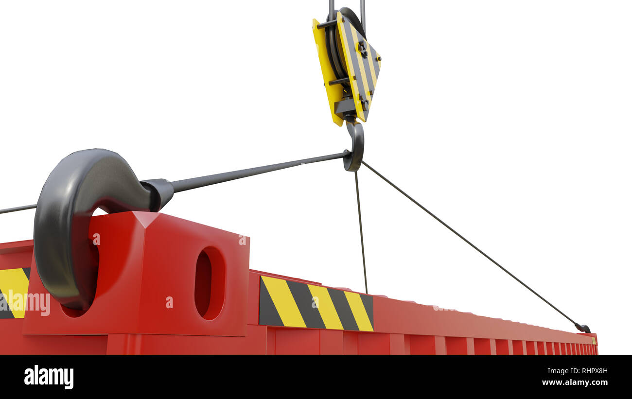 Crane hook isolated Stock Photo Alamy