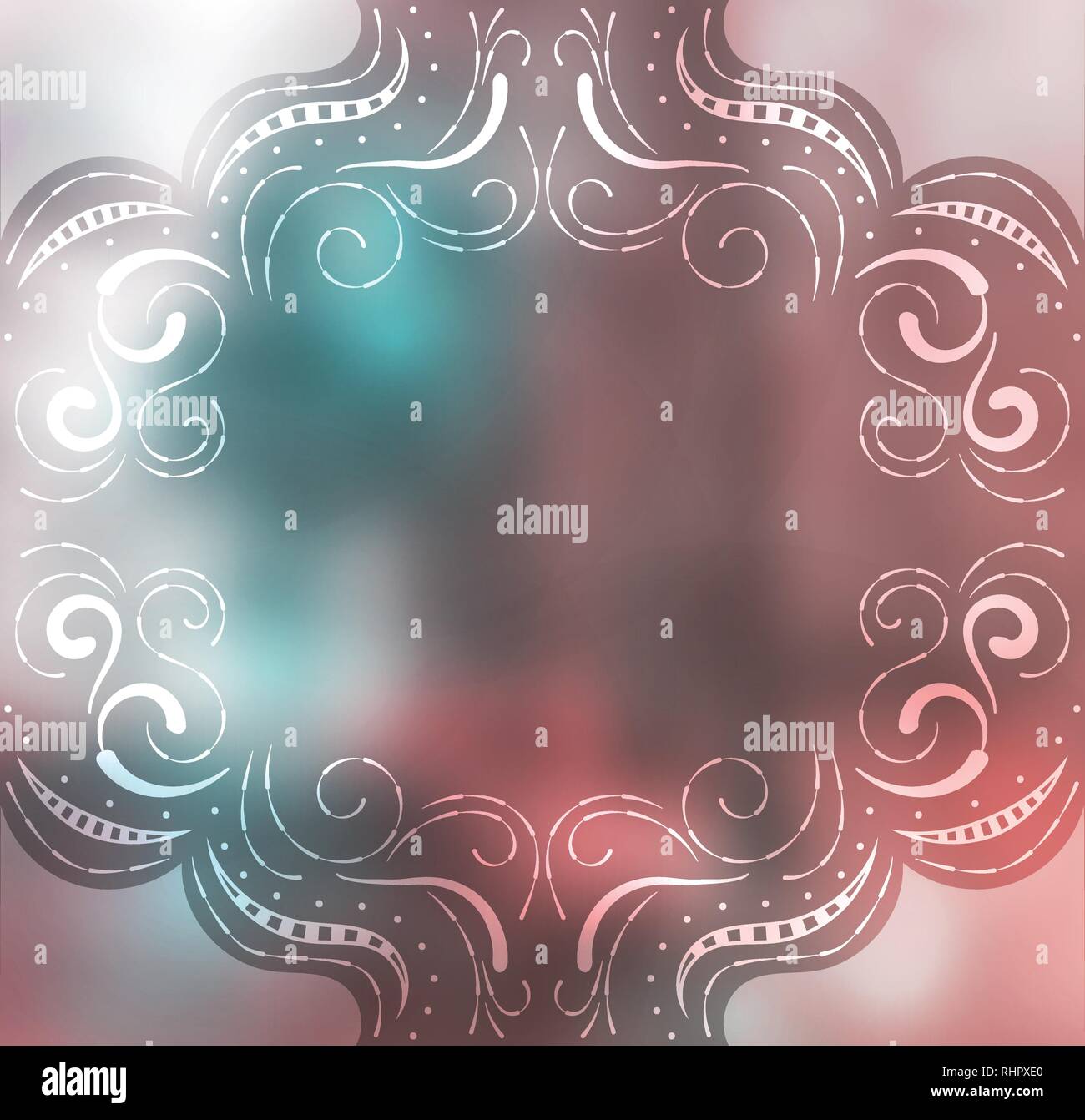 Transparancy border on nature background. Vintage Floral Card for