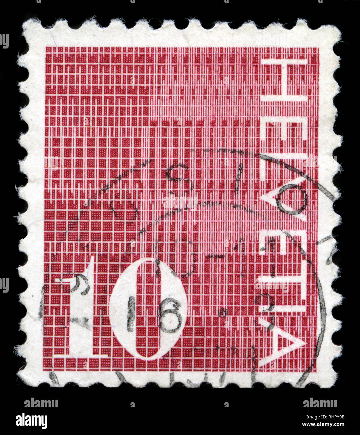 Postage stamp from Switzerland in the Numeral series issued in 1970 Stock Photo
