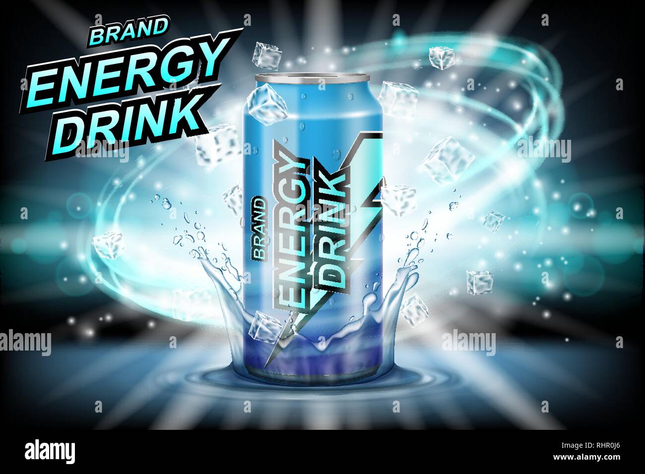 Energy drink power up Stock Vector Images Alamy