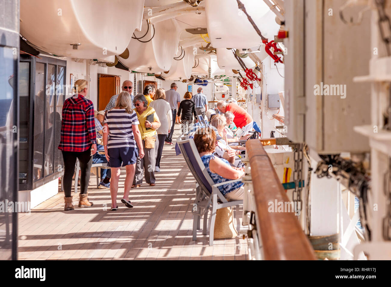 Cruise ship arcadia promenade deck hi-res stock photography and images ...