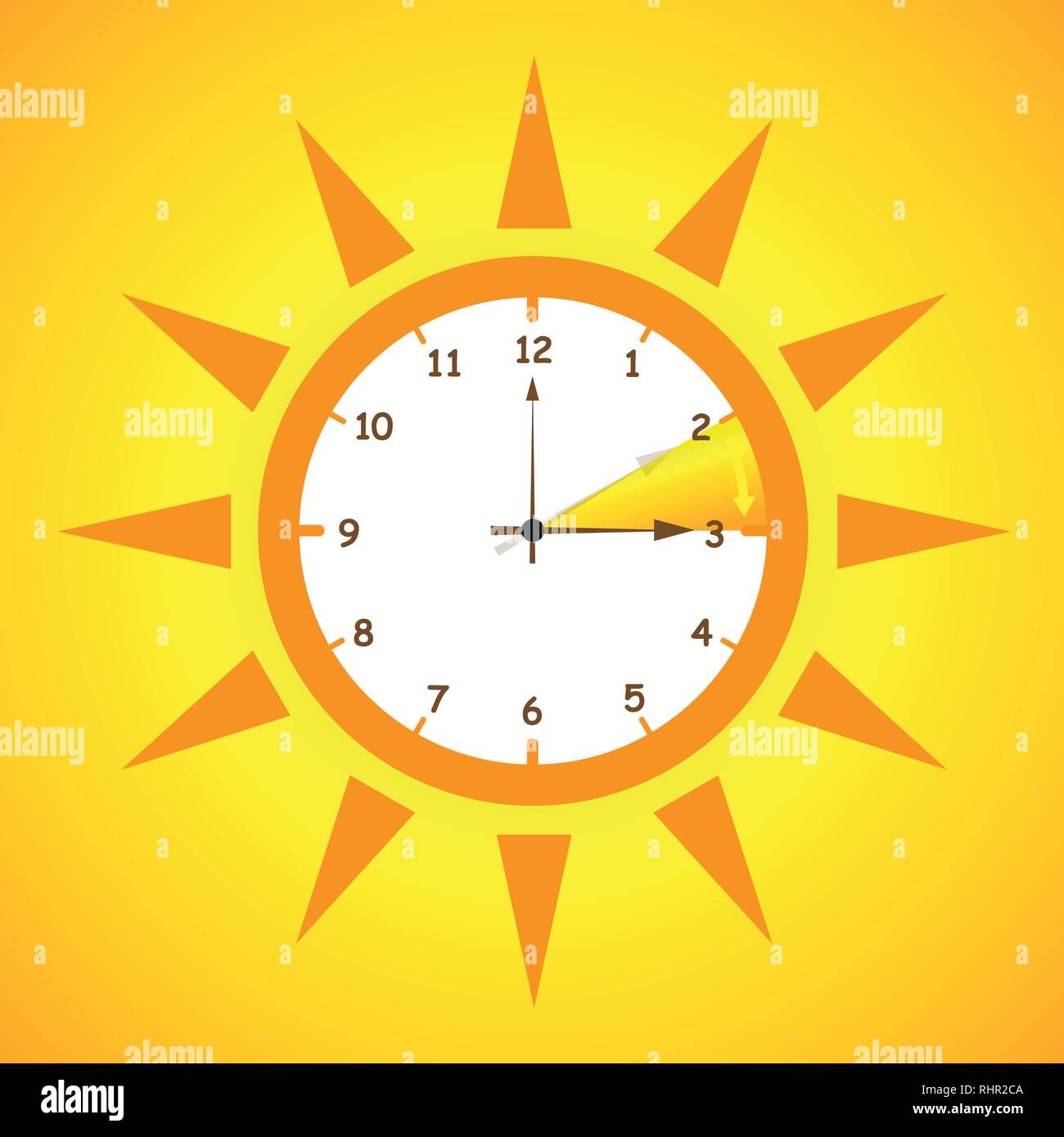 Premium Vector  Daylight saving time ends concept the hand of the