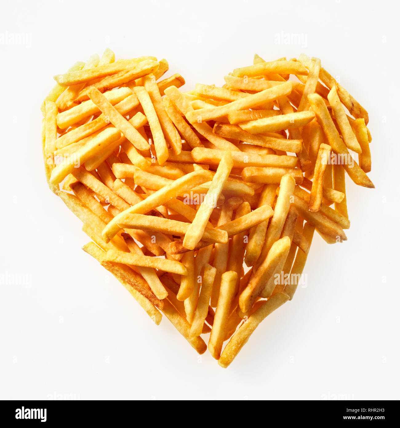 Download High Angle Studio Shot Close Up Of A Portion Of Salty French Fries In Heart Shape On White Background For Copy Space Stock Photo Alamy Yellowimages Mockups