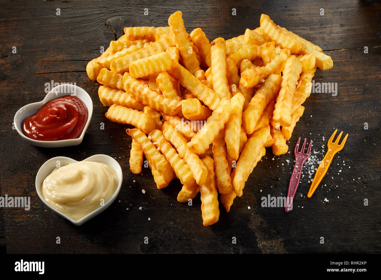 Pommes with ketchup and mayo hi-res stock photography and images - Alamy
