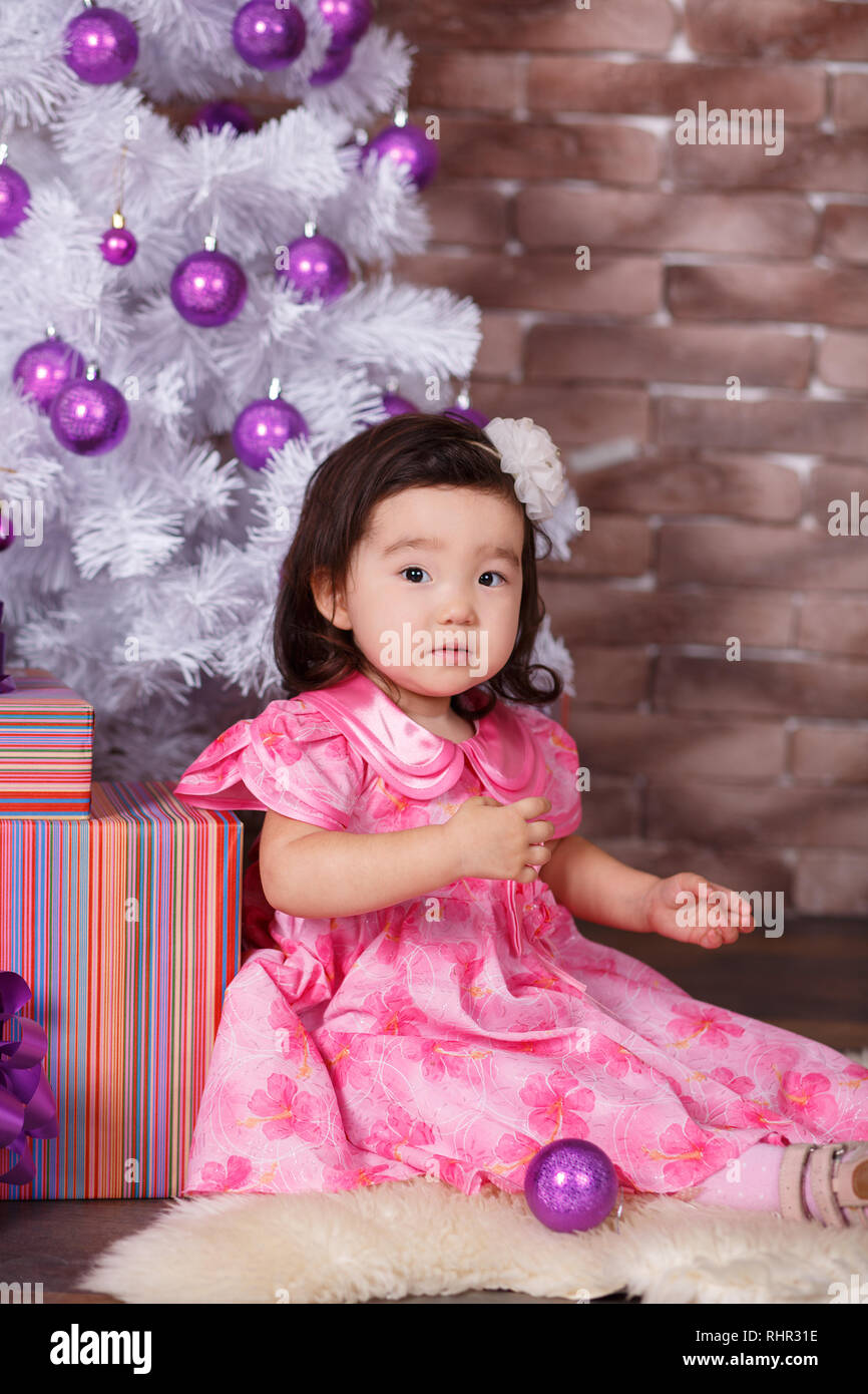 Pink and top violet santa dress