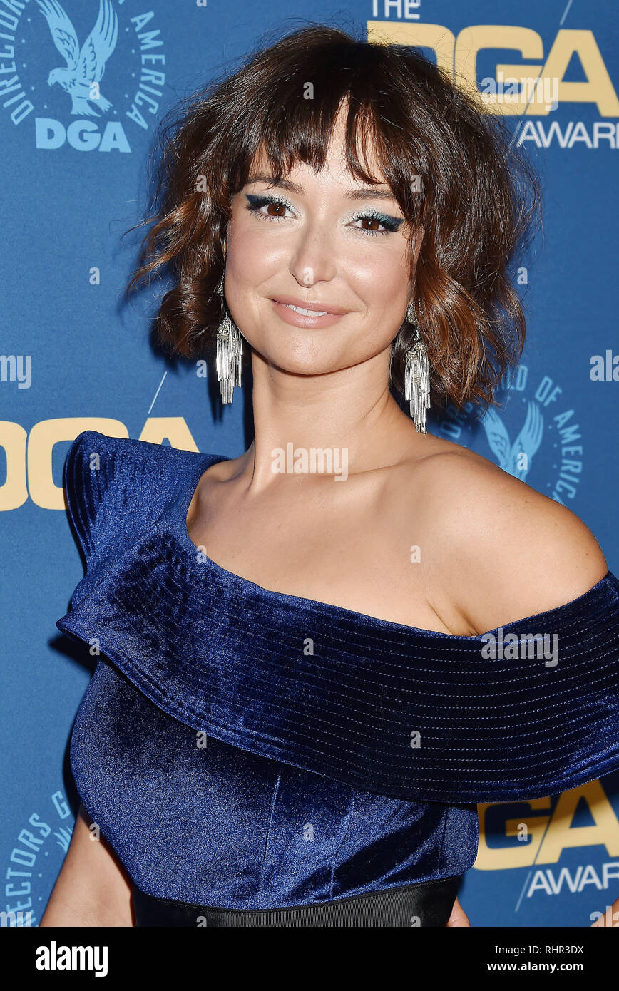 HOLLYWOOD, CA - FEBRUARY 02: Milana Vayntrub attends the 71st Annual Directors Guild Of America Awards at The Ray Dolby Ballroom at Hollywood & Highla Stock Photo