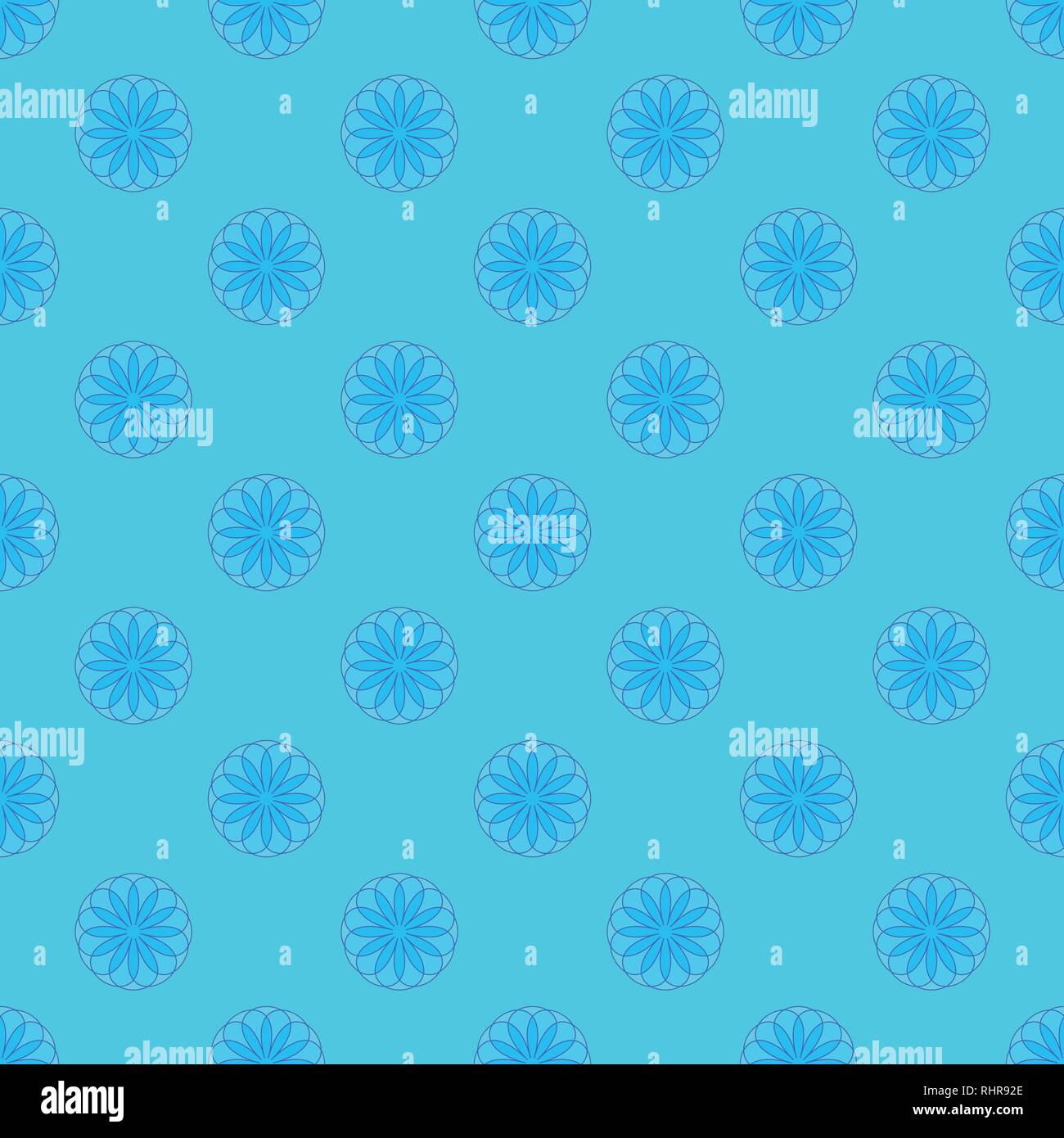 Floral seamless pattern on the light blue background Stock Vector Image ...