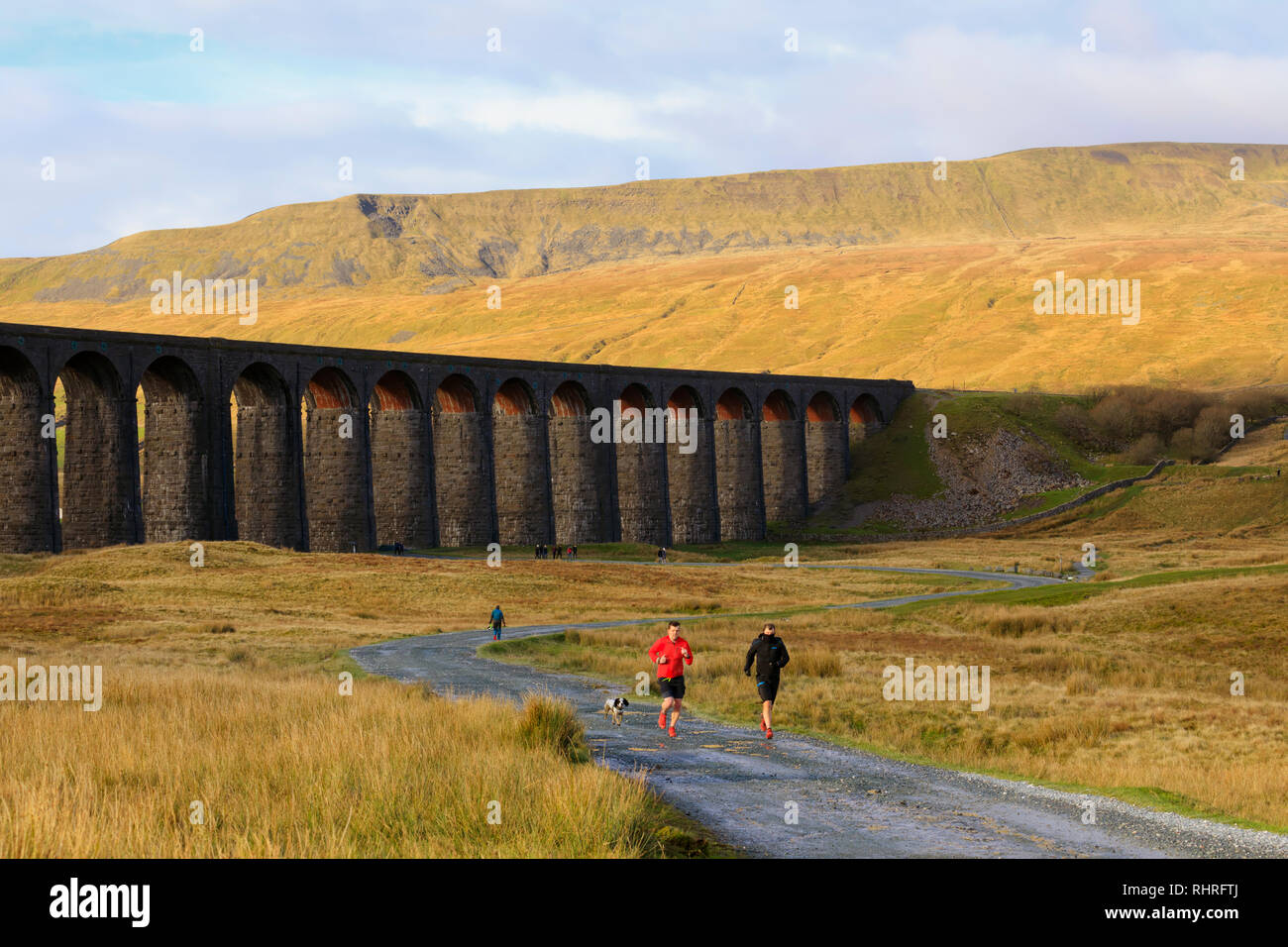 Ribblehead Viaduct in late autumn, North Yorkshire Stock Photo