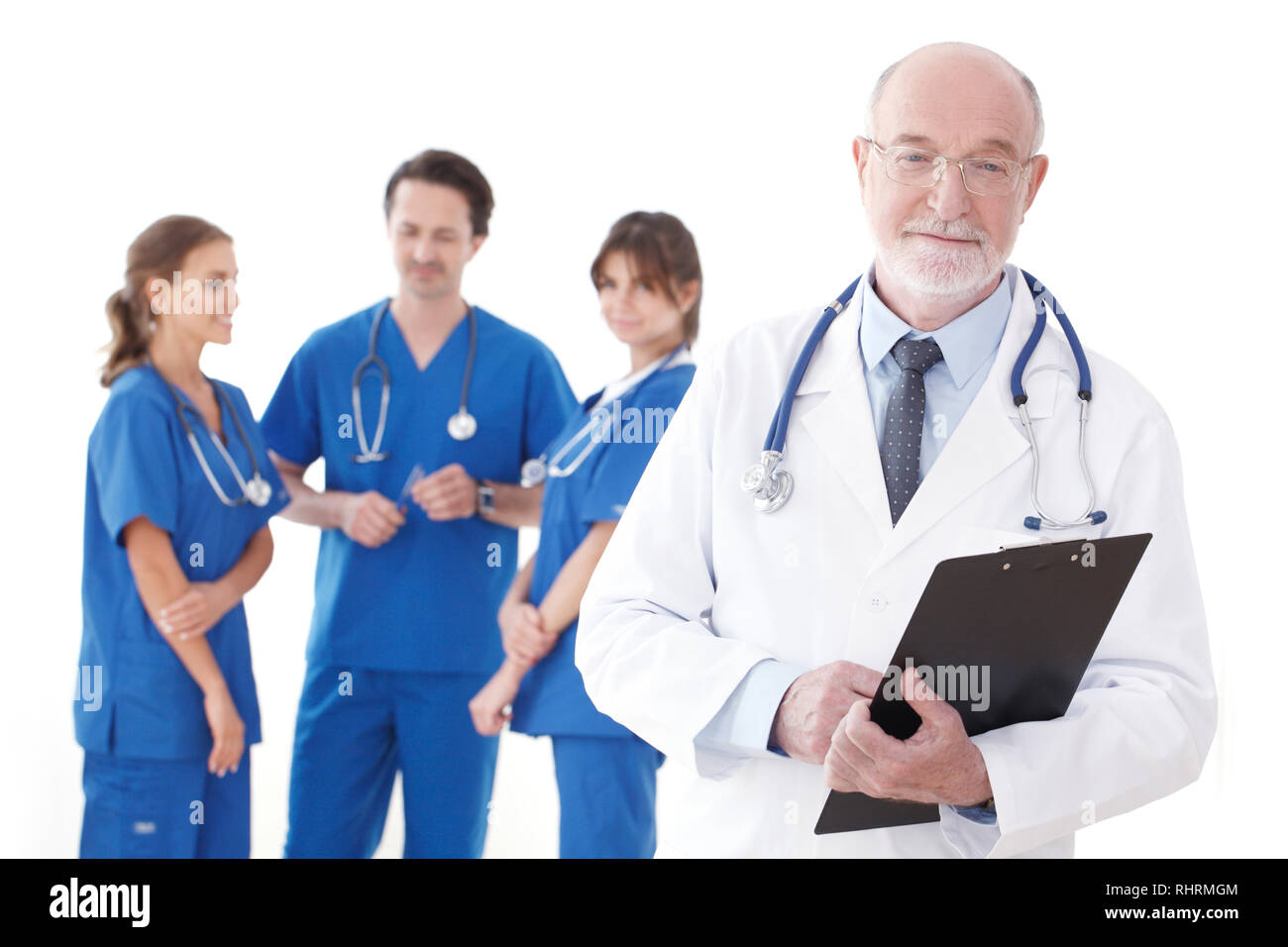 Mature doctors nurses teamwork hi-res stock photography and images - Alamy