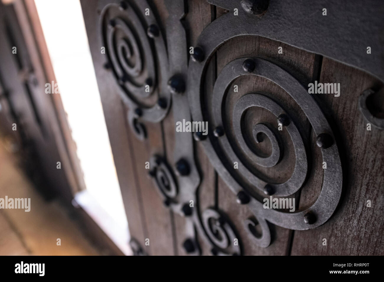Lisbon Cathedral Ornate Medieval Doors Spiral Hinges and Hooped Handles
