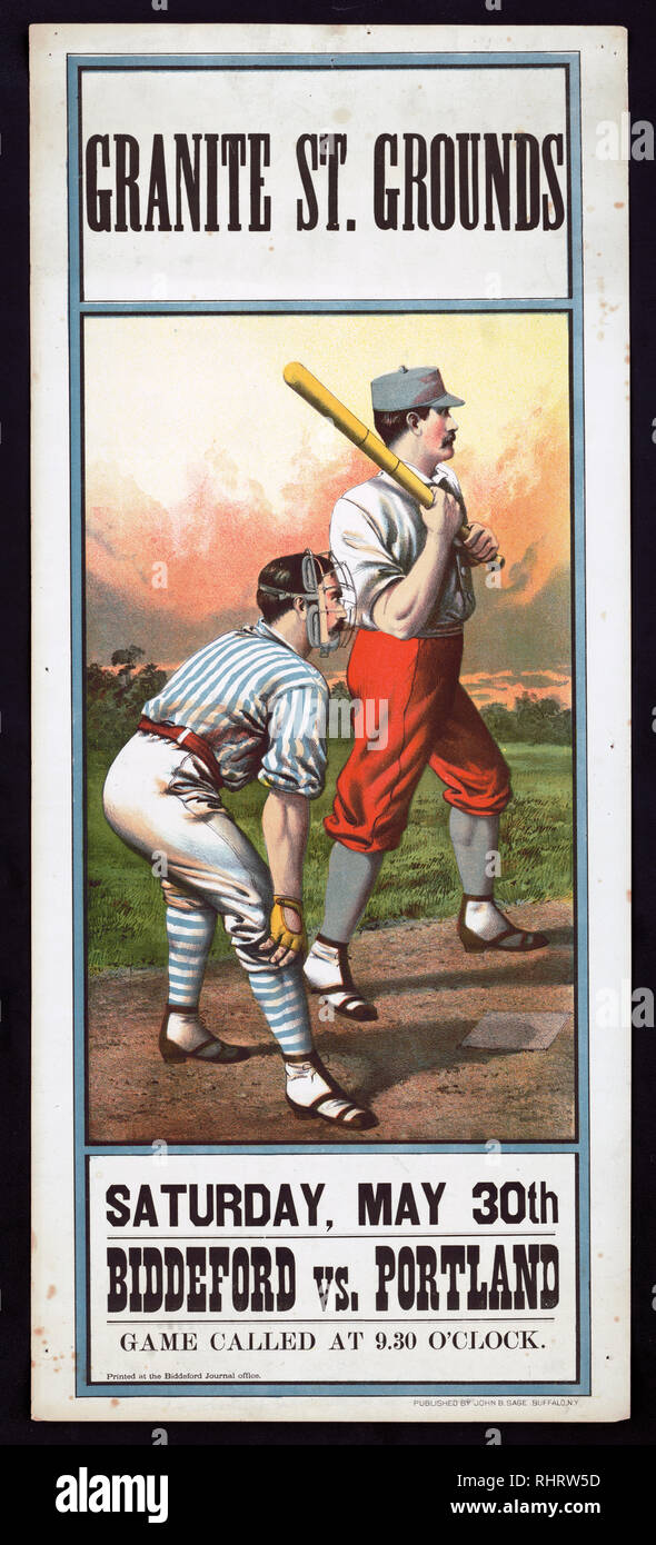 1800s baseball print hi-res stock photography and images - Alamy