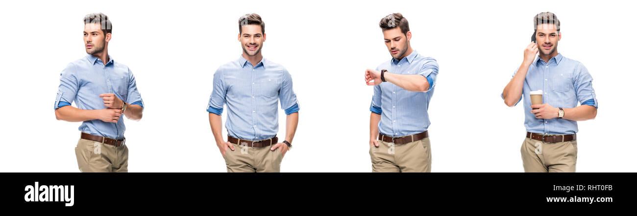 Man Beige Pants Blue Blazer Against Stock Photo 363532745 | Shutterstock