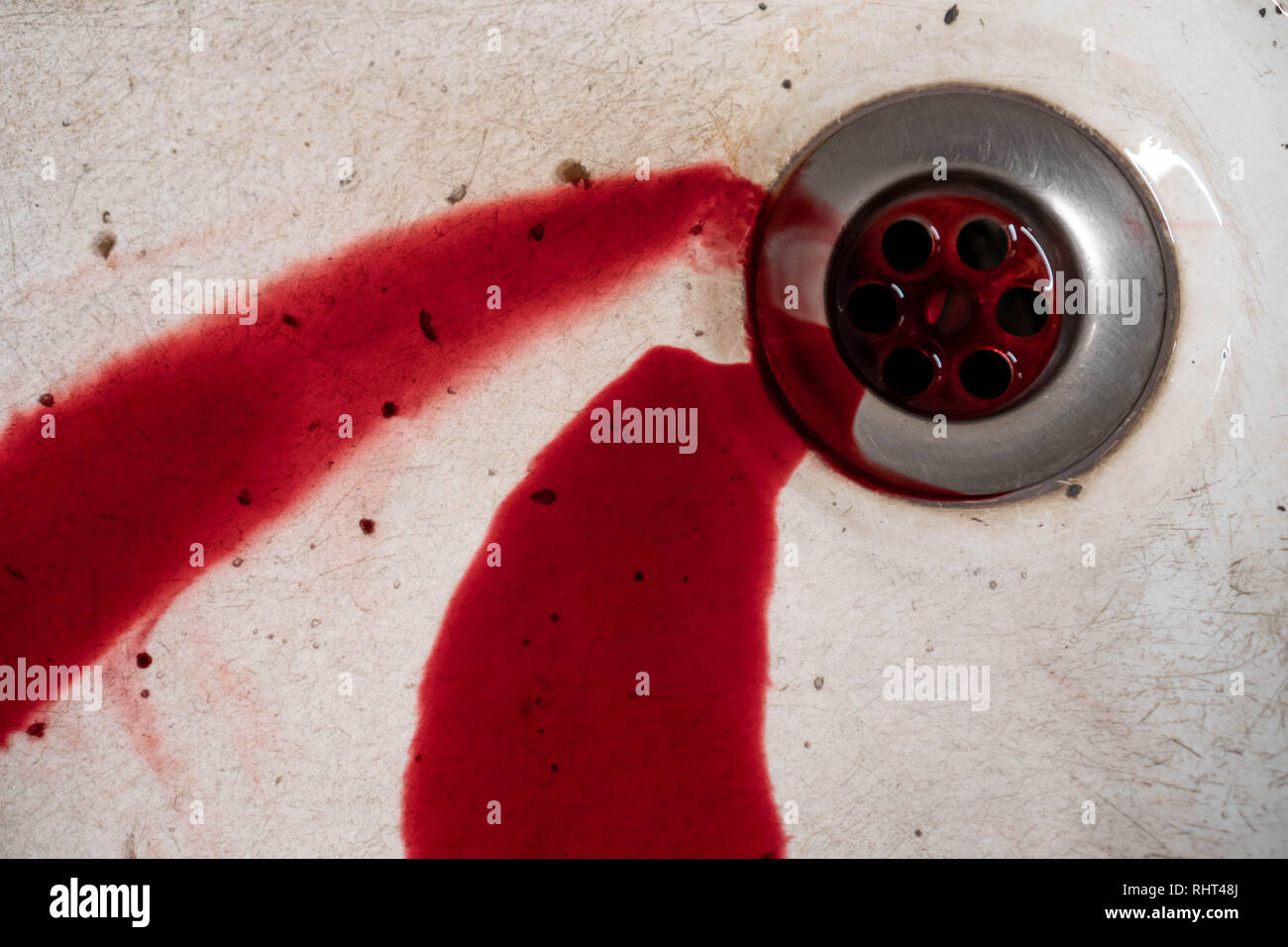 Blood In Bathroom Sink High Resolution Stock Photography And Images Alamy