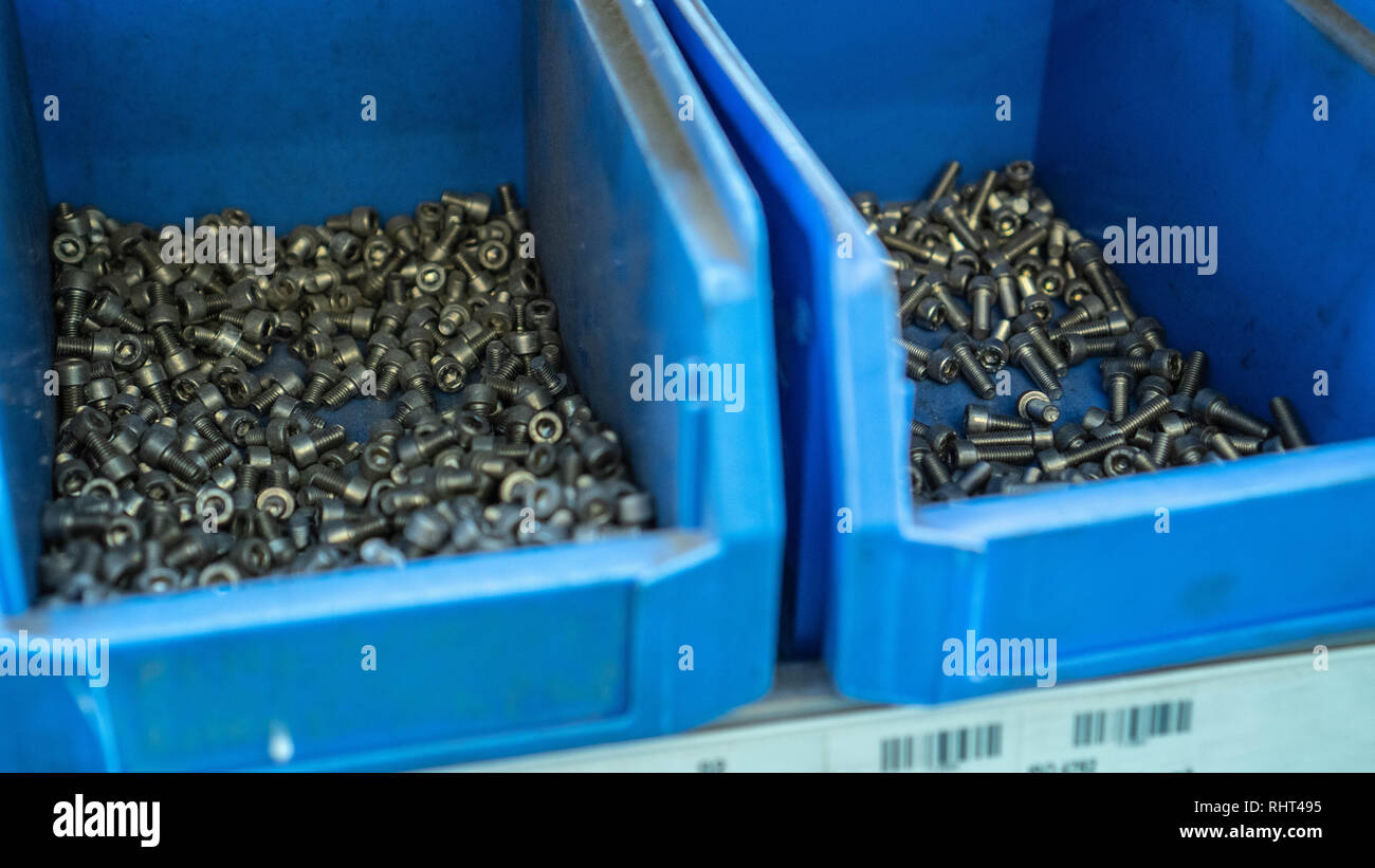 Nuts in the drawer Stock Photo