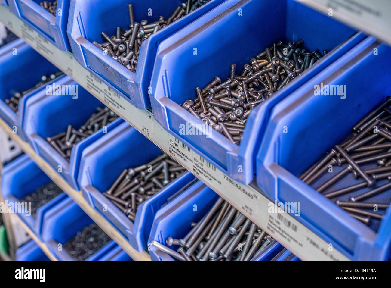 Nuts in the drawer Stock Photo