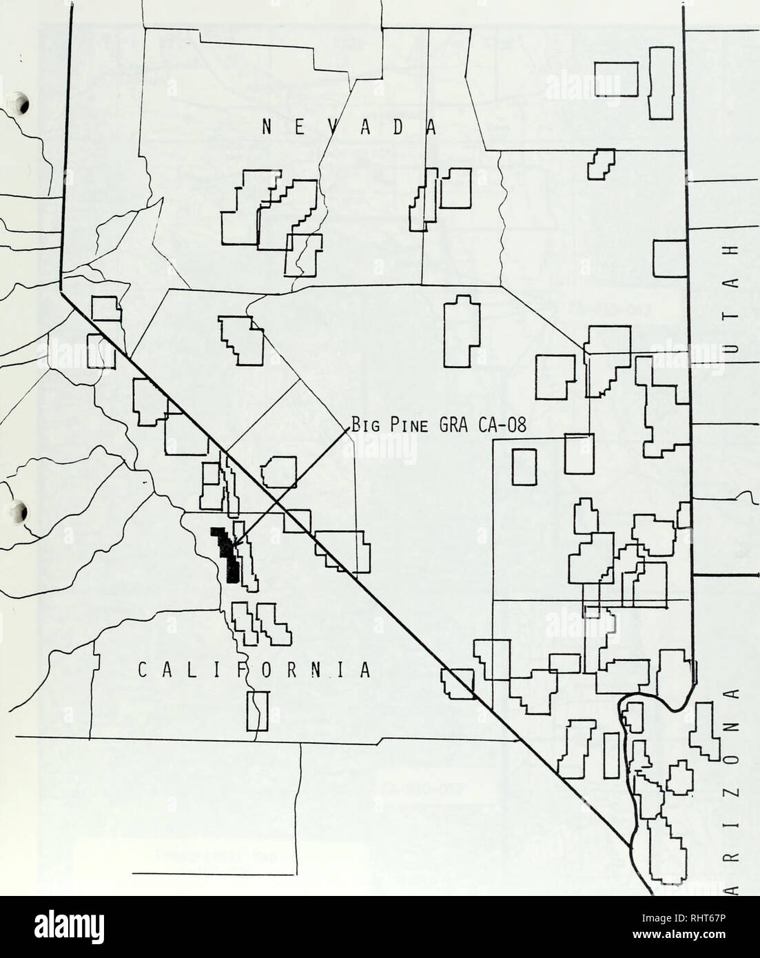 . Big Pine G-E-M resources area (GRA no. CA-08) : technical report (WSAs CA 010-059 and 010-063) : final report. Geological surveys; Geological mapping; Natural resources; Mines and mineral resources. I Figure 1. GRA Index Map of Region 3 1:3,168,000.. Please note that these images are extracted from scanned page images that may have been digitally enhanced for readability - coloration and appearance of these illustrations may not perfectly resemble the original work.. Great Basin GEM Joint Venture (Firm); United States. Department of the Interior. Bureau of Land Management. Denver Service Cen Stock Photo
