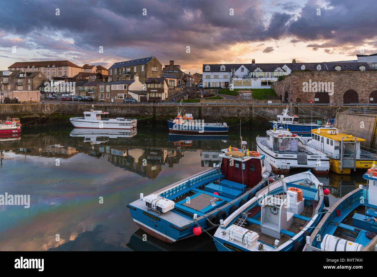 North Sunderland Harbour, Seahouses, Northumberland, UK Stock Photo Alamy