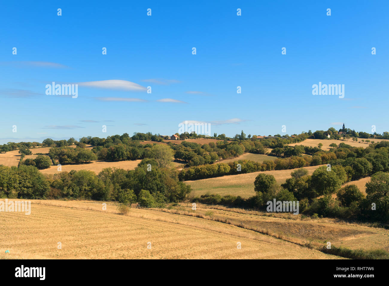 Cromac Landscape in French Limousin Haute Vienne Stock Photo - Alamy