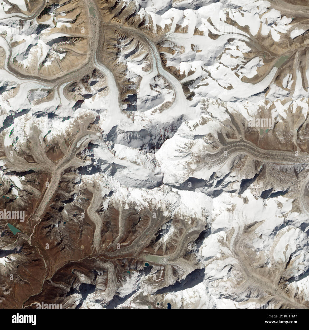Mt. Everest from space Stock Photo Alamy