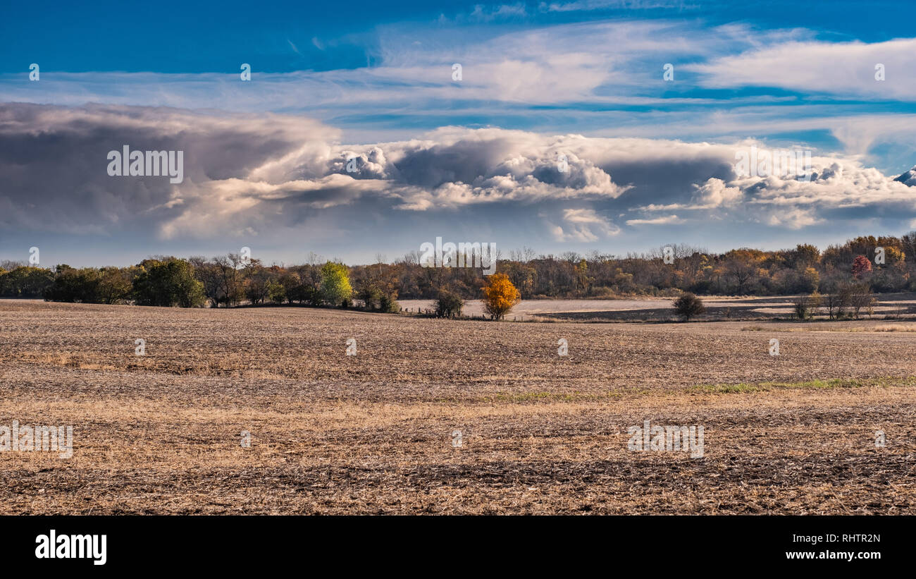 Midwest Farm in Fall Stock Photo - Alamy